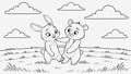 Coloring Page, Happy Hug Day