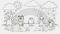 Coloring Page, Weather Wiggle